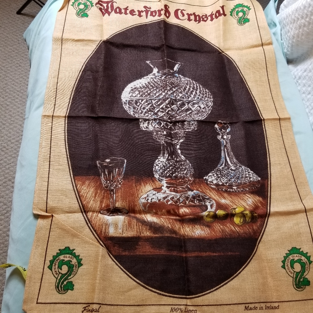 Waterford Crystal Irish Linen Tea Towel Limited Collectors Item